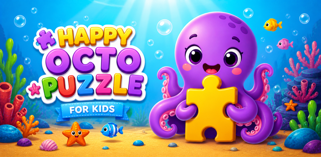 Happy Octo Puzzle underwater artwork